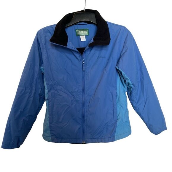 L.L. Bean Women's Winter Jacket Two Tone Blue Fleece Lined Misses Medium - Picture 1 of 9